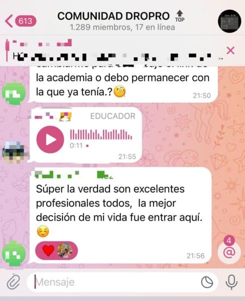 Resultado de un alumno de Dropro